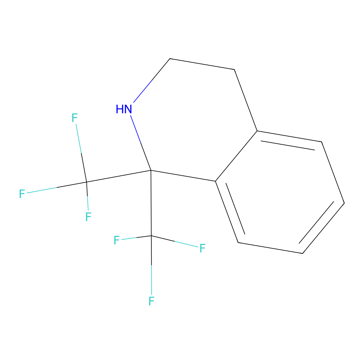 1,1-Bis(trifluoromethyl)-1,2,3,4-tetrahydroisoquinoline molecular structure, CAS 1980044-17-4
