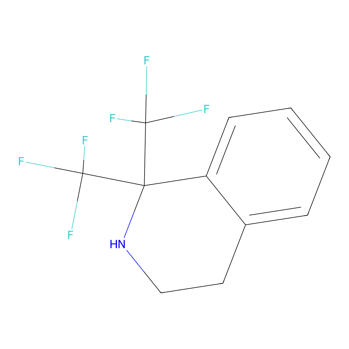 1,1-Bis(trifluoromethyl)-1,2,3,4-tetrahydroisoquinoline molecular structure, CAS 1980044-17-4