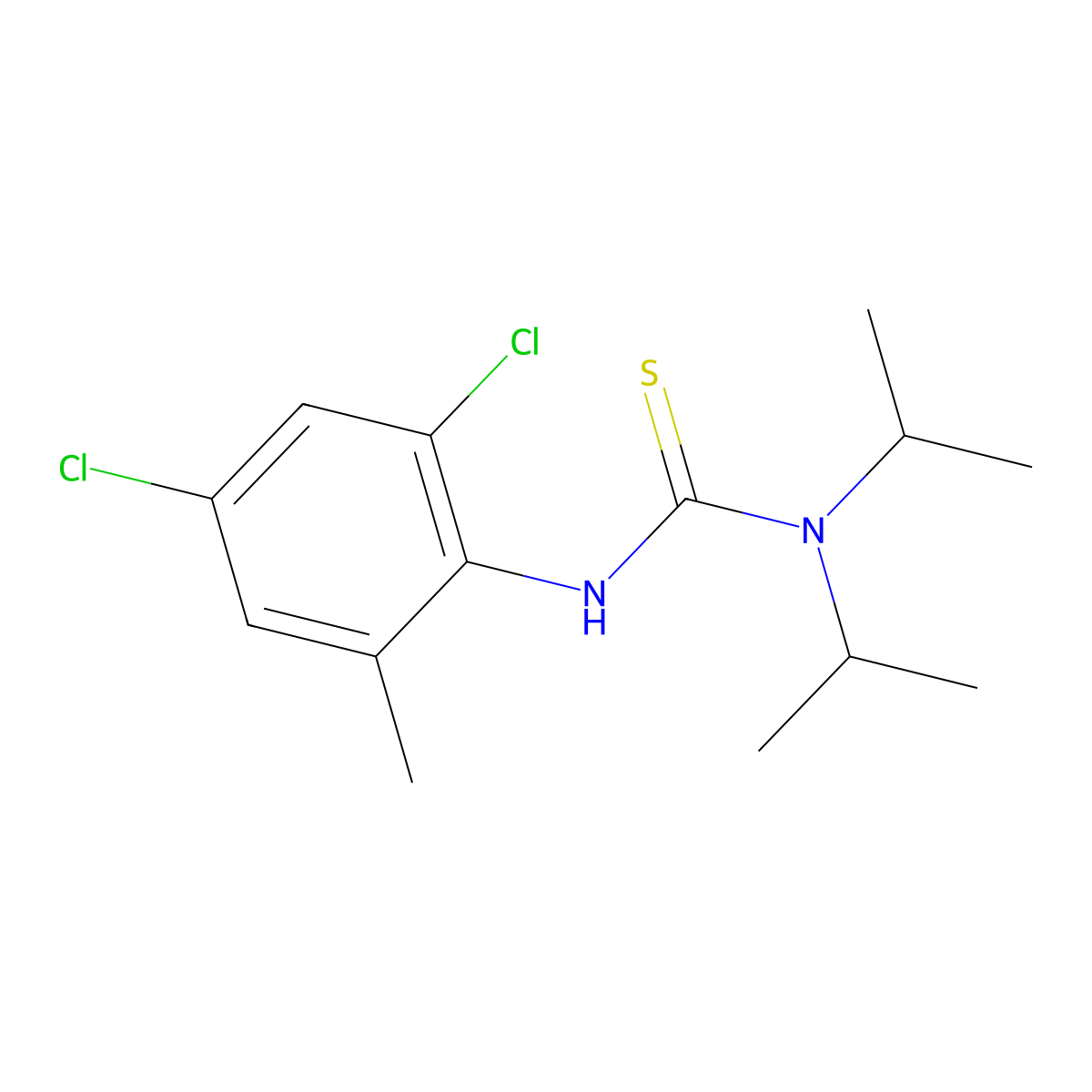 N'-(2,4-Dichloro-6-methylphenyl)-N,N-diisopropylthiourea molecular structure, CAS 1980044-24-3