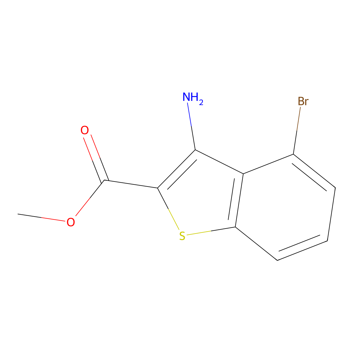Methyl 3-amino-4-bromobenzo[b]thiophene-2-carboxylate molecular structure, CAS 1980045-04-2
