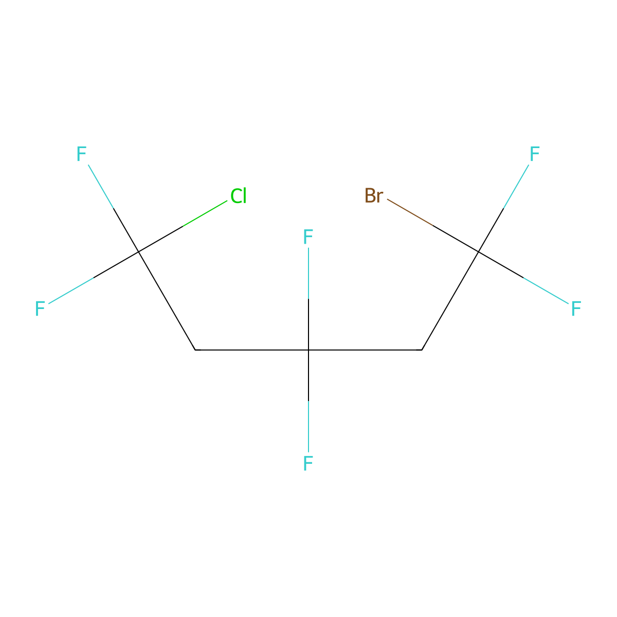 1-Bromo-5-chloro-1,1,3,3,5,5-hexafluoropentane molecular structure, CAS 1980045-73-5