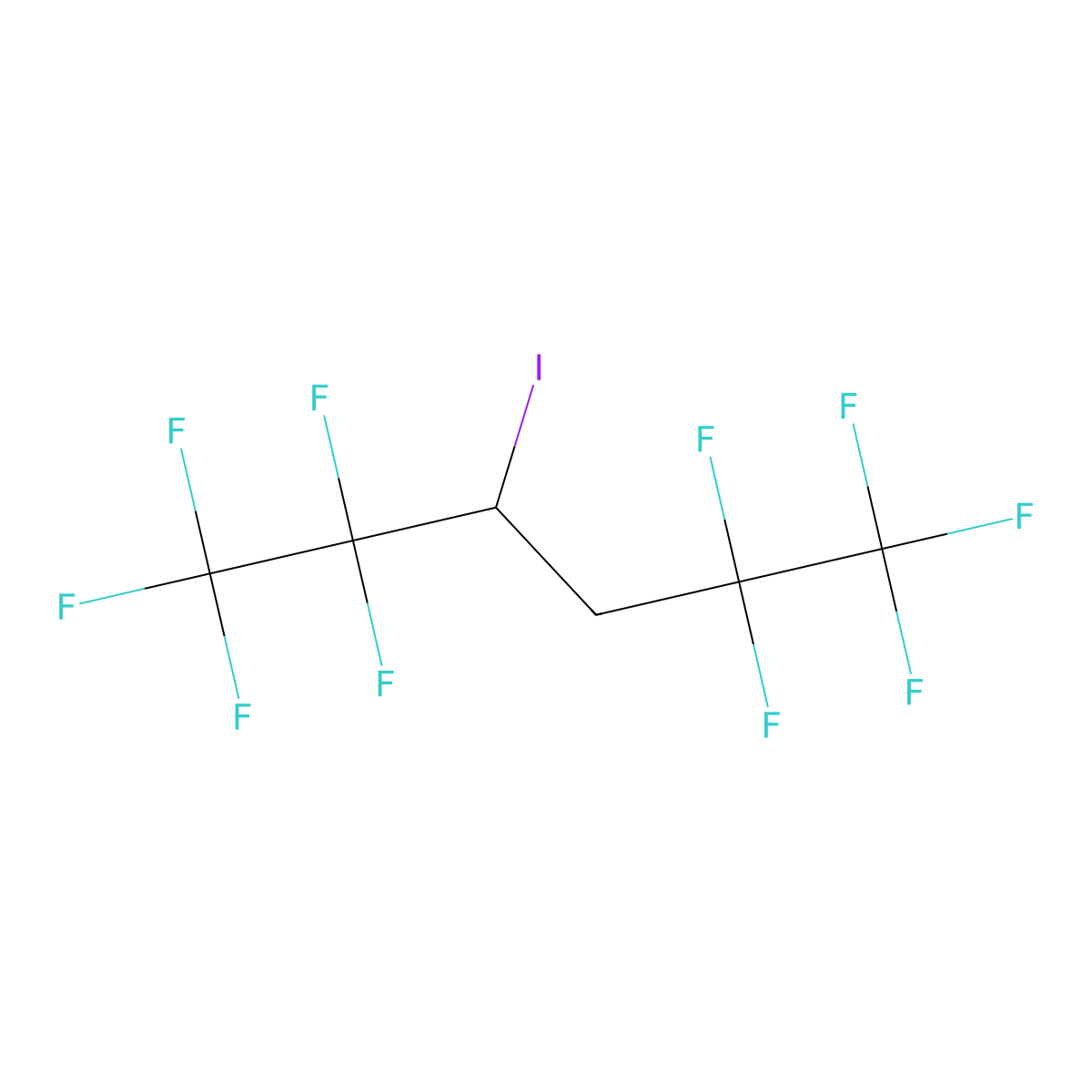 1,1,1,2,2,5,5,6,6,6-Decafluoro-3-iodohexane molecular structure, CAS 1980048-98-3