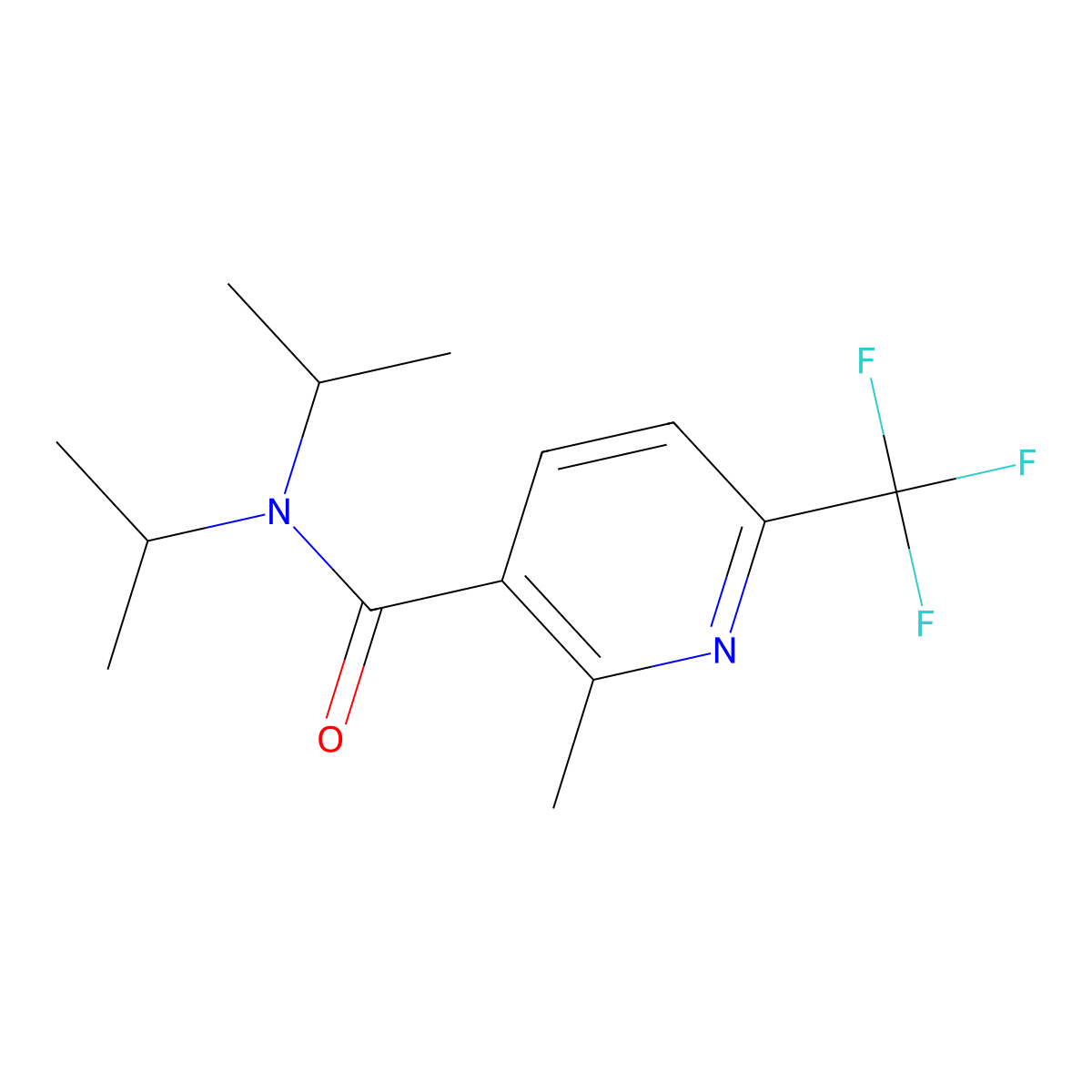N,N-diisopropyl-2-methyl-6-(trifluoromethyl)nicotinamide molecular structure, CAS 1980049-28-2