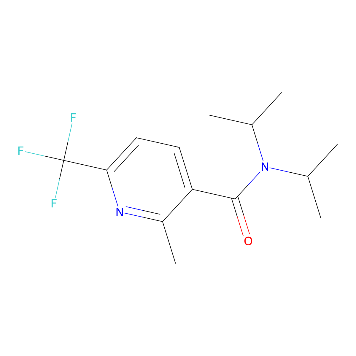 N,N-diisopropyl-2-methyl-6-(trifluoromethyl)nicotinamide molecular structure, CAS 1980049-28-2