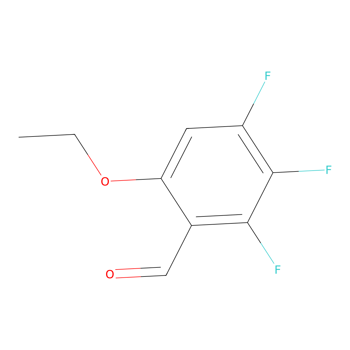 6-Ethoxy-2,3,4-trifluorobenzaldehyde molecular structure, CAS 1980049-36-2