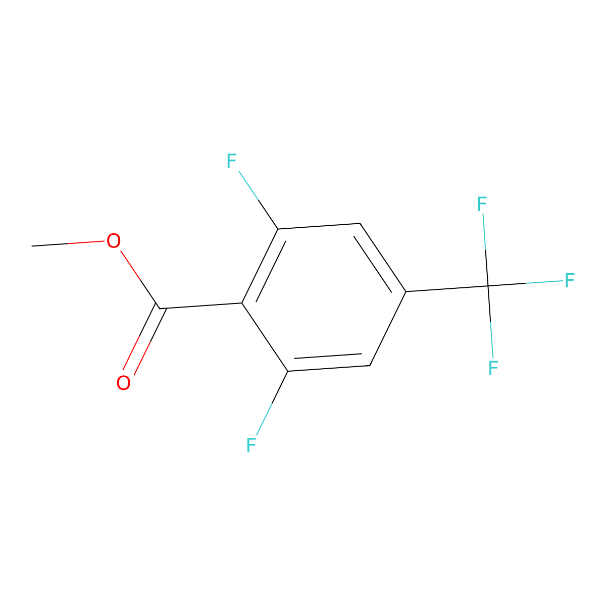 Methyl 2,6-difluoro-4-(trifluoromethyl)benzoate molecular structure, CAS 1980049-41-9