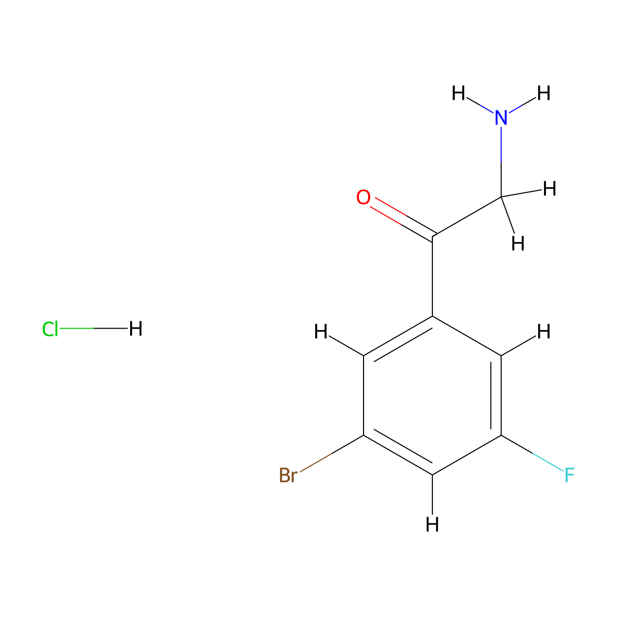 3-Bromo-5-fluorophenacylamine hydrochloride molecular structure, CAS 1980049-87-3