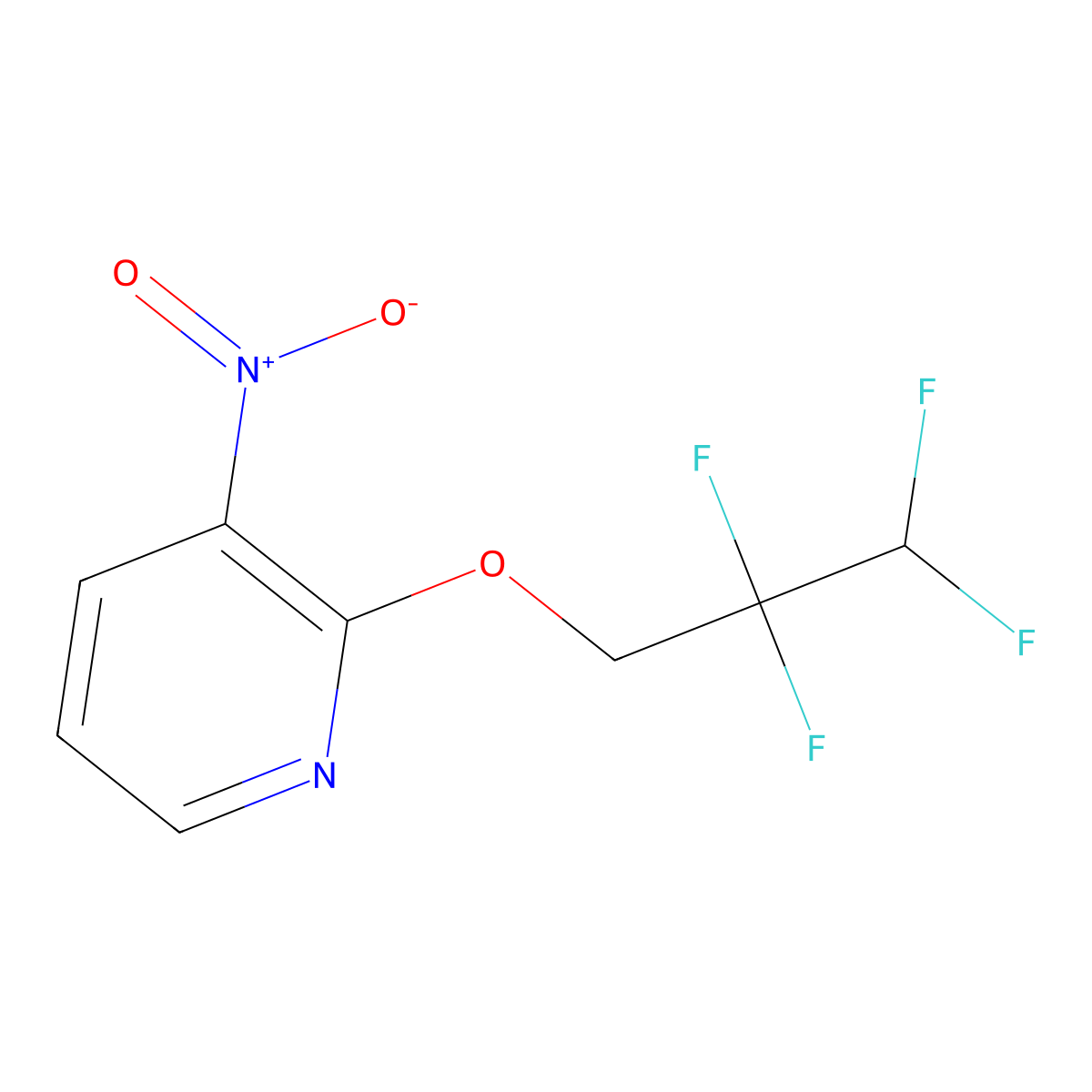 3-Nitro-2-(2,2,3,3-tetrafluoropropoxy)pyridine molecular structure, CAS 1980049-92-0