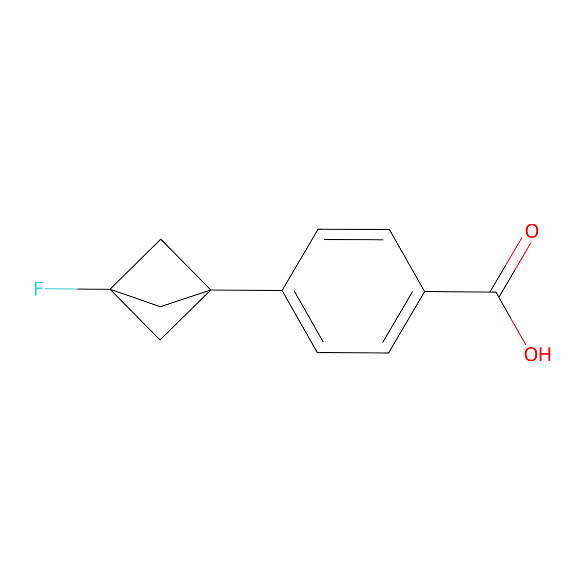 4-(3-Fluorobicyclo[1.1.1]pentan-1-yl)benzoic acid molecular structure, CAS 1980053-59-5