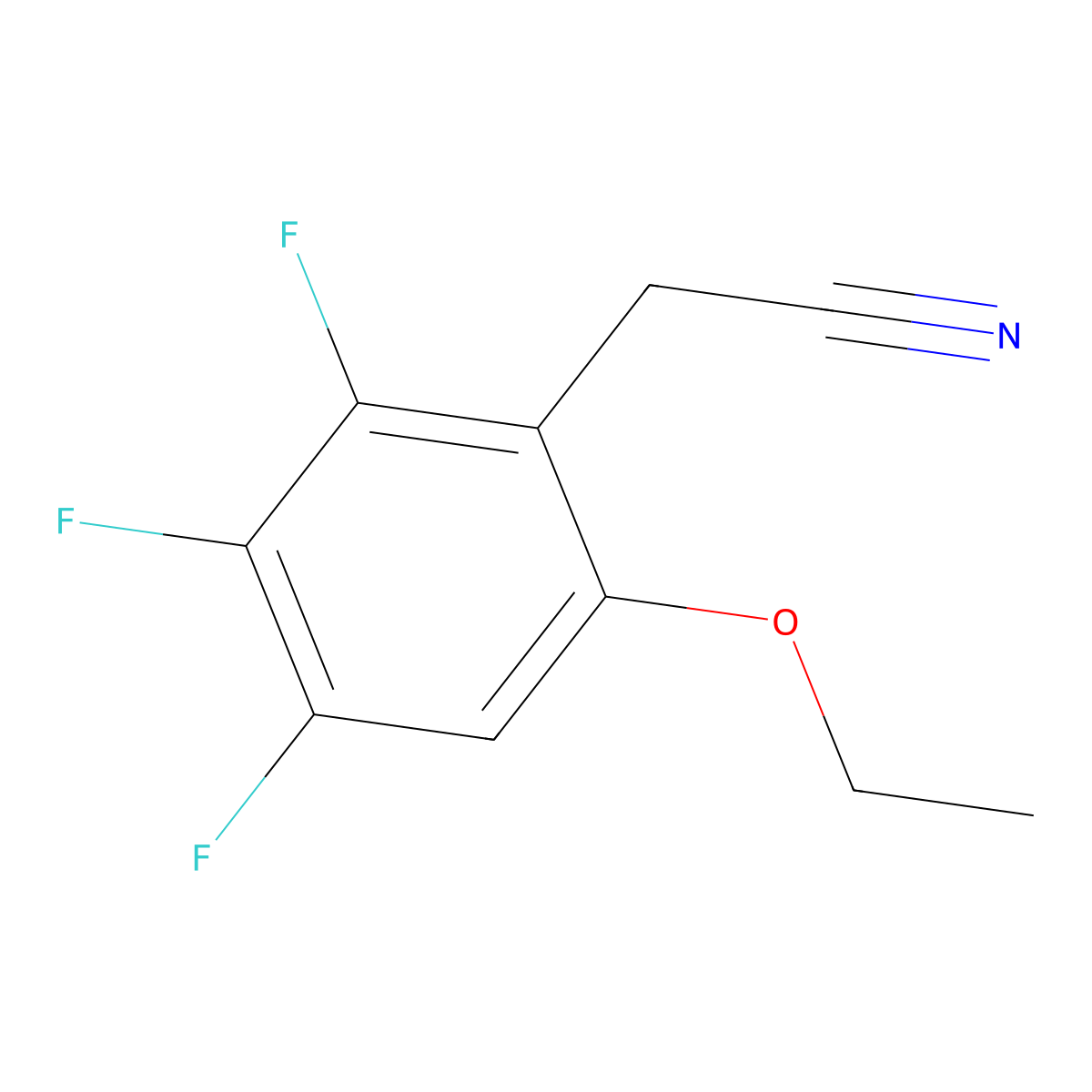 6-Ethoxy-2,3,4-trifluorophenylacetonitrile molecular structure, CAS 1980053-73-3