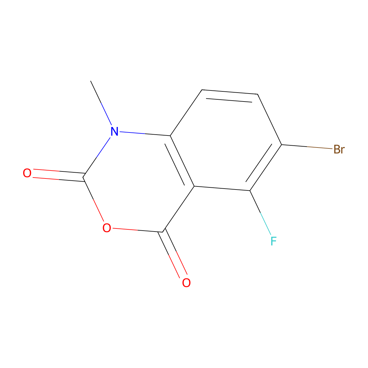 5-Bromo-6-fluoro-N-methylisatoic anhydride molecular structure, CAS 1980053-79-9
