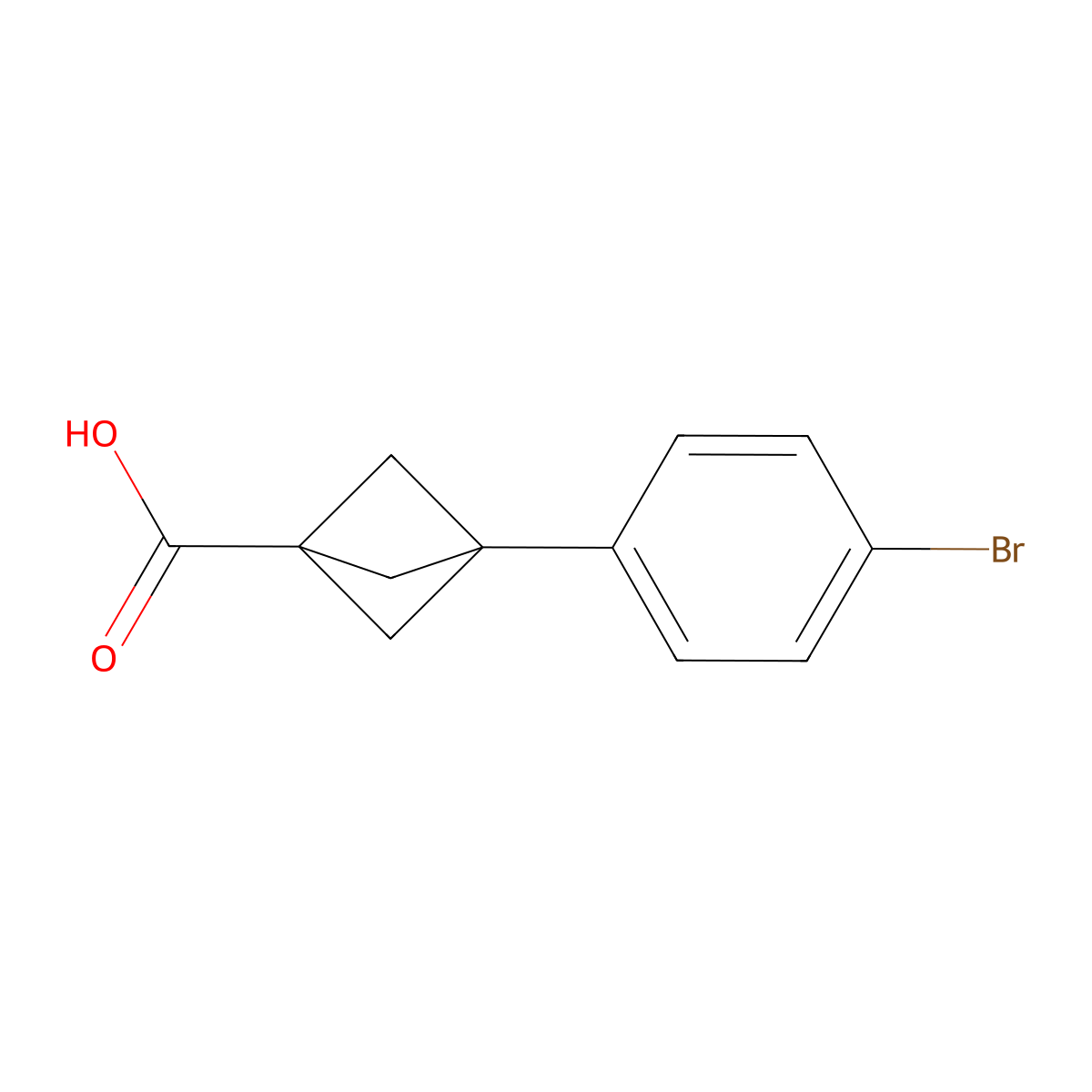 3-(4-Bromophenyl)bicyclo[1.1.1]pentane-1-carboxylic acid molecular structure, CAS 1980054-39-4