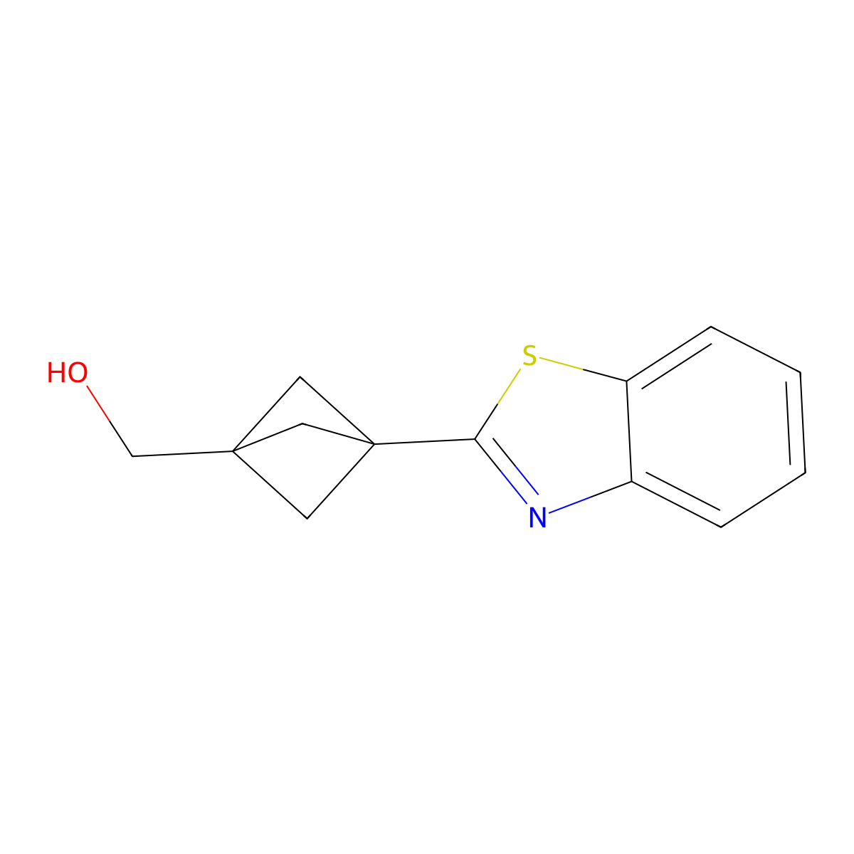 (3-(Benzo[d]thiazol-2-yl)bicyclo[1.1.1]pentan-1-yl)methanol molecular structure, CAS 1980054-50-9