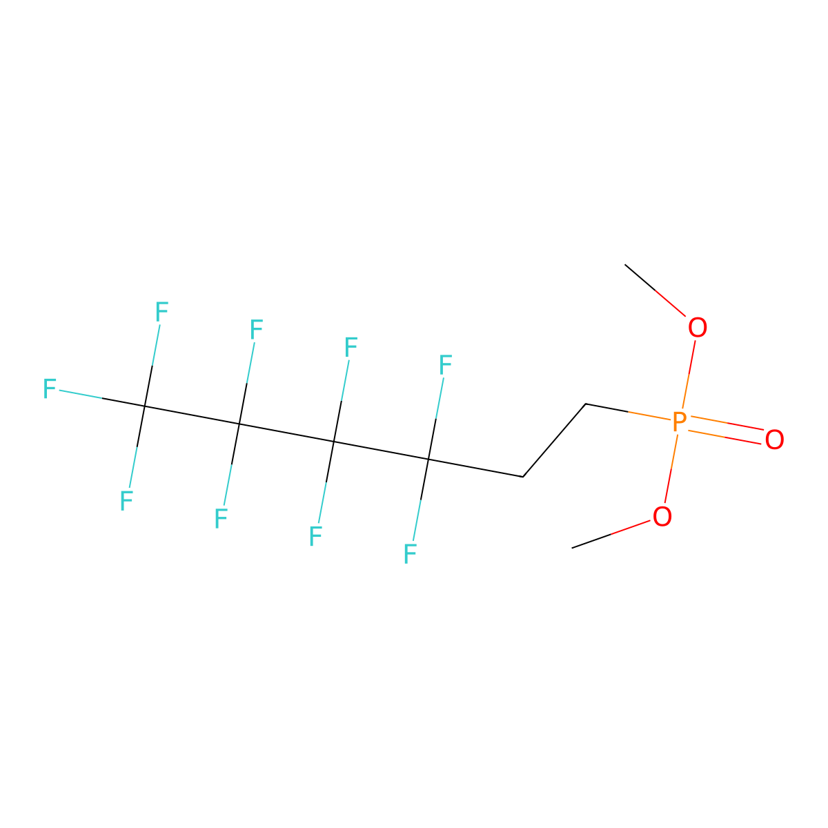 Dimethyl(3,3,4,4,5,5,6,6,6-nonafluorohexyl)phosphonate molecular structure, CAS 1980062-94-9