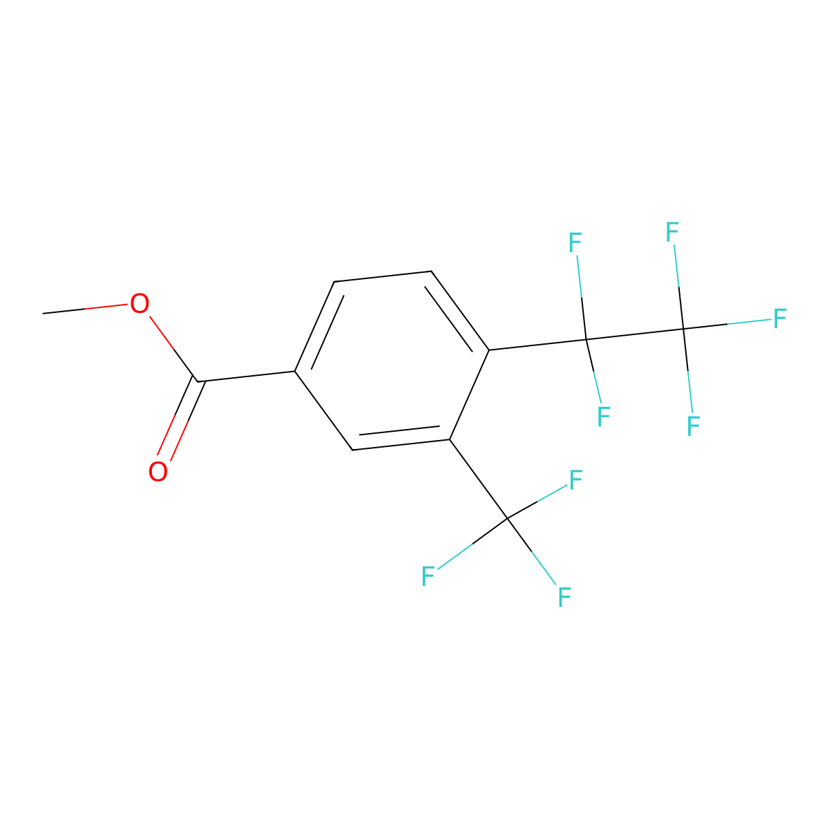 Methyl 4-(pentafluoroethyl)-3-(trifluoromethyl)benzoate molecular structure, CAS 1980063-30-6