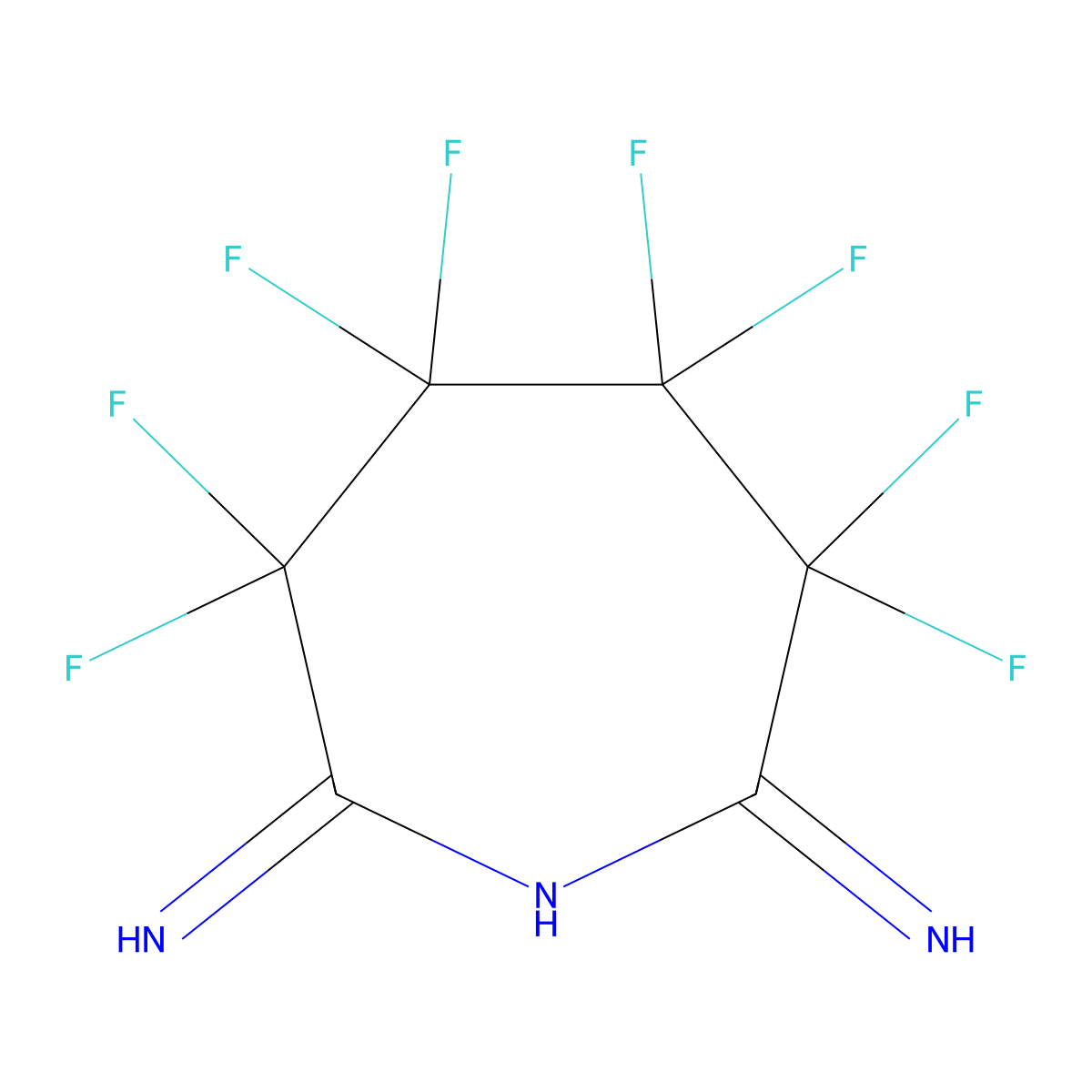 3,3,4,4,5,5,6,6-Octafluoroazepane-2,7-diimine molecular structure, CAS 1980063-89-5