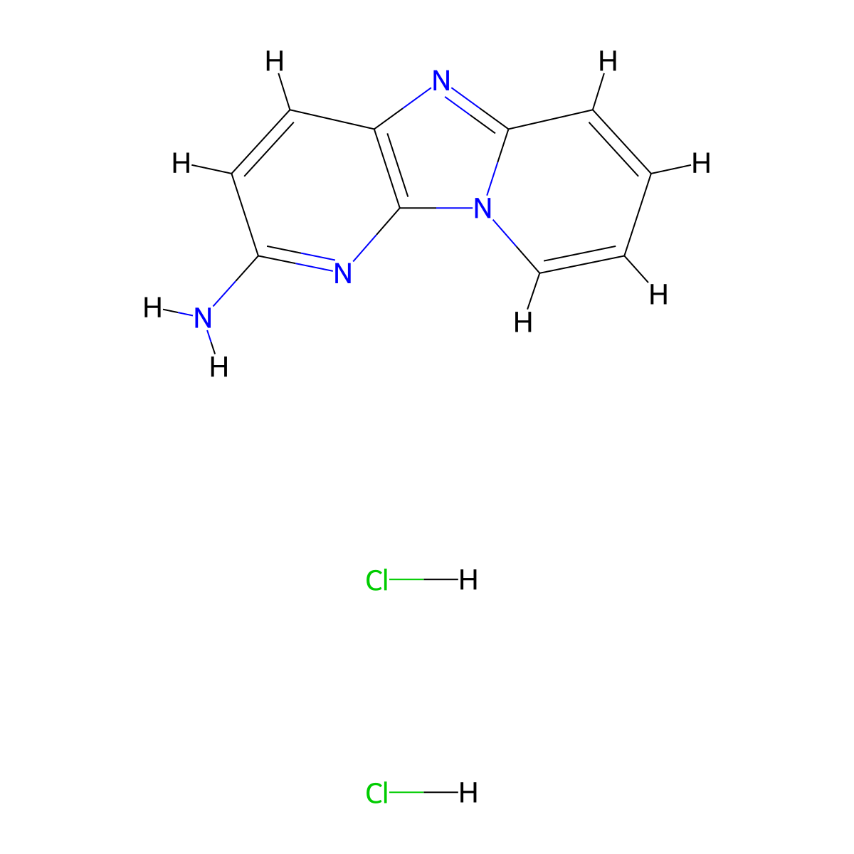 2-Aminodipyrido[1,2-a:3',2'-d]imidazole Dihydrochloride molecular structure, CAS 1980075-70-4