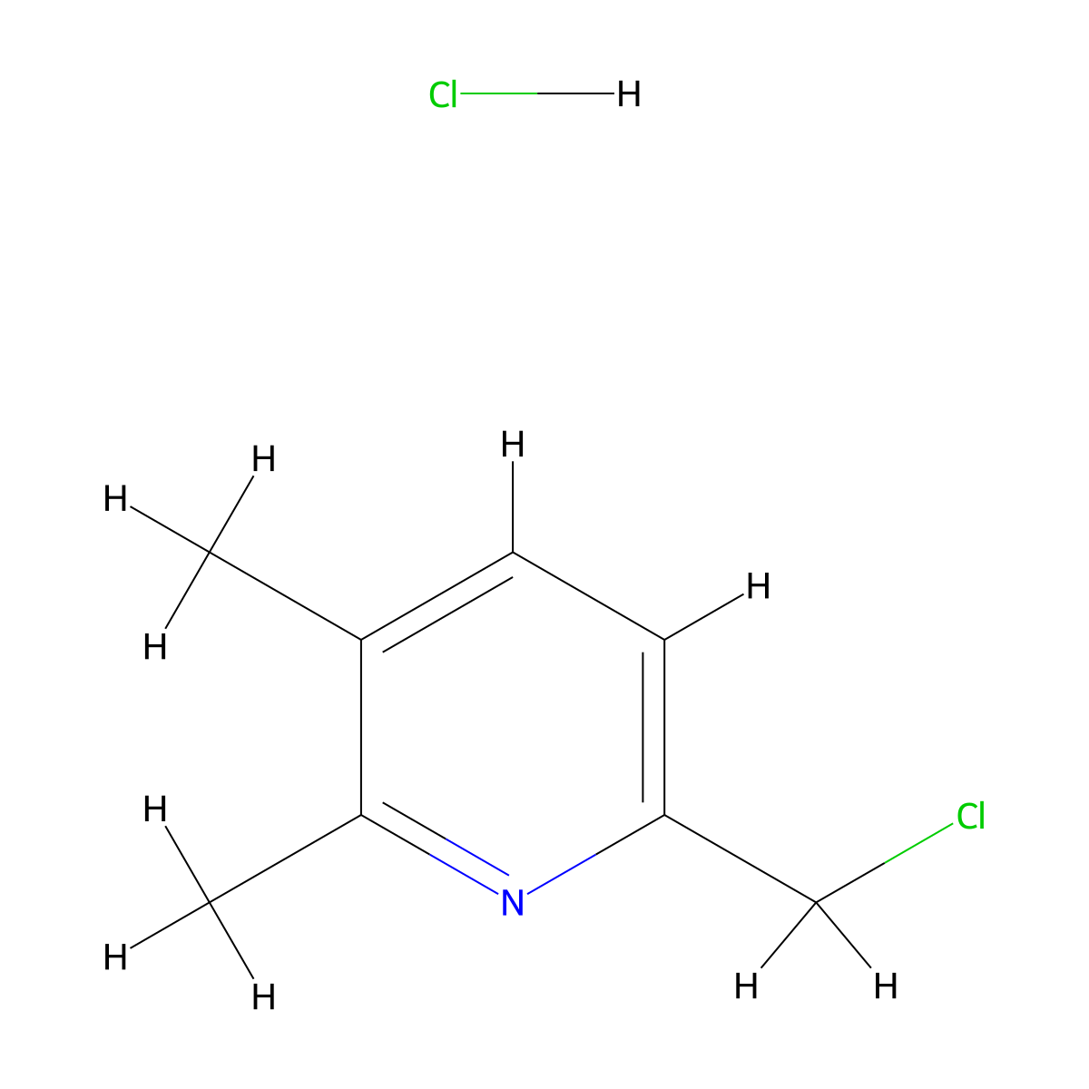 6-(Chloromethyl)-2,3-dimethylpyridine hydrochloride molecular structure, CAS 1980076-43-4
