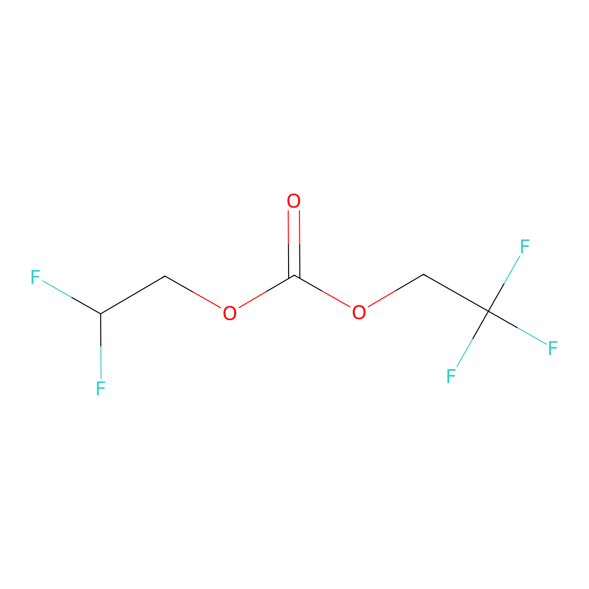 2,2-Difluoroethyl 2,2,2-trifluoroethyl carbonate molecular structure, CAS 1980085-24-2