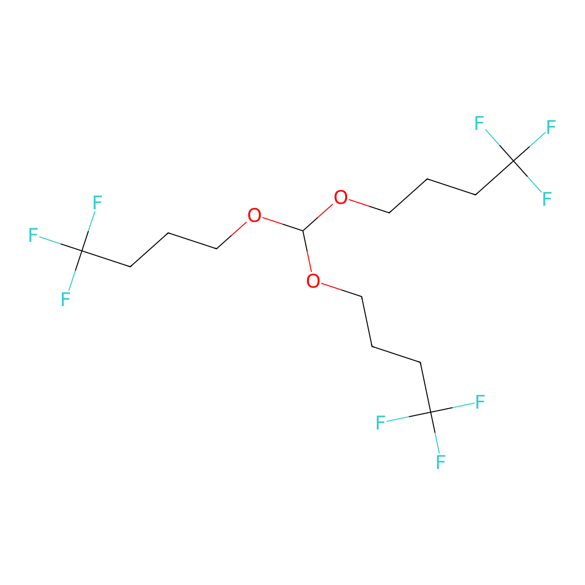 Tris(4,4,4-trifluorobutyl)orthoformate molecular structure, CAS 1980085-74-2