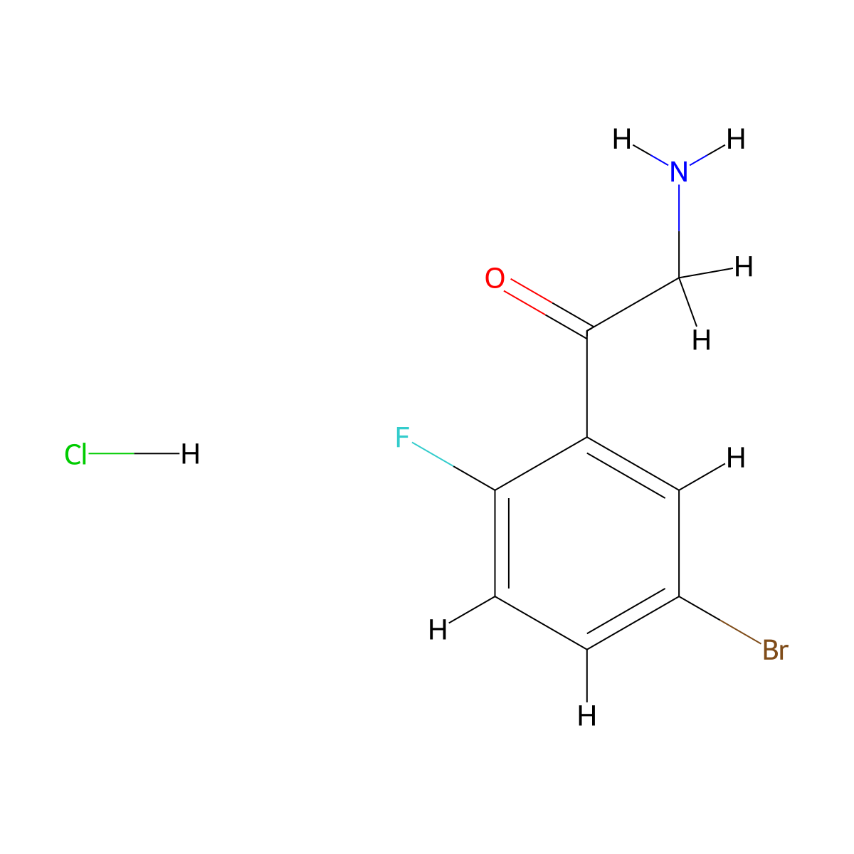 5-Bromo-2-fluorophenacylamine hydrochloride molecular structure, CAS 1980085-77-5