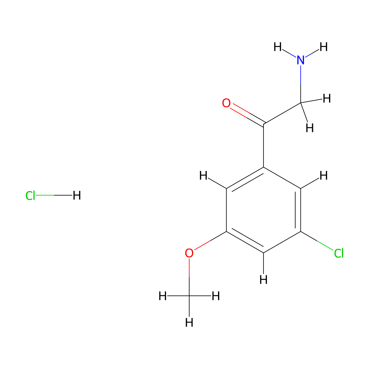 3-Chloro-5-methoxyphenacylamine hydrochloride molecular structure, CAS 1980086-11-0