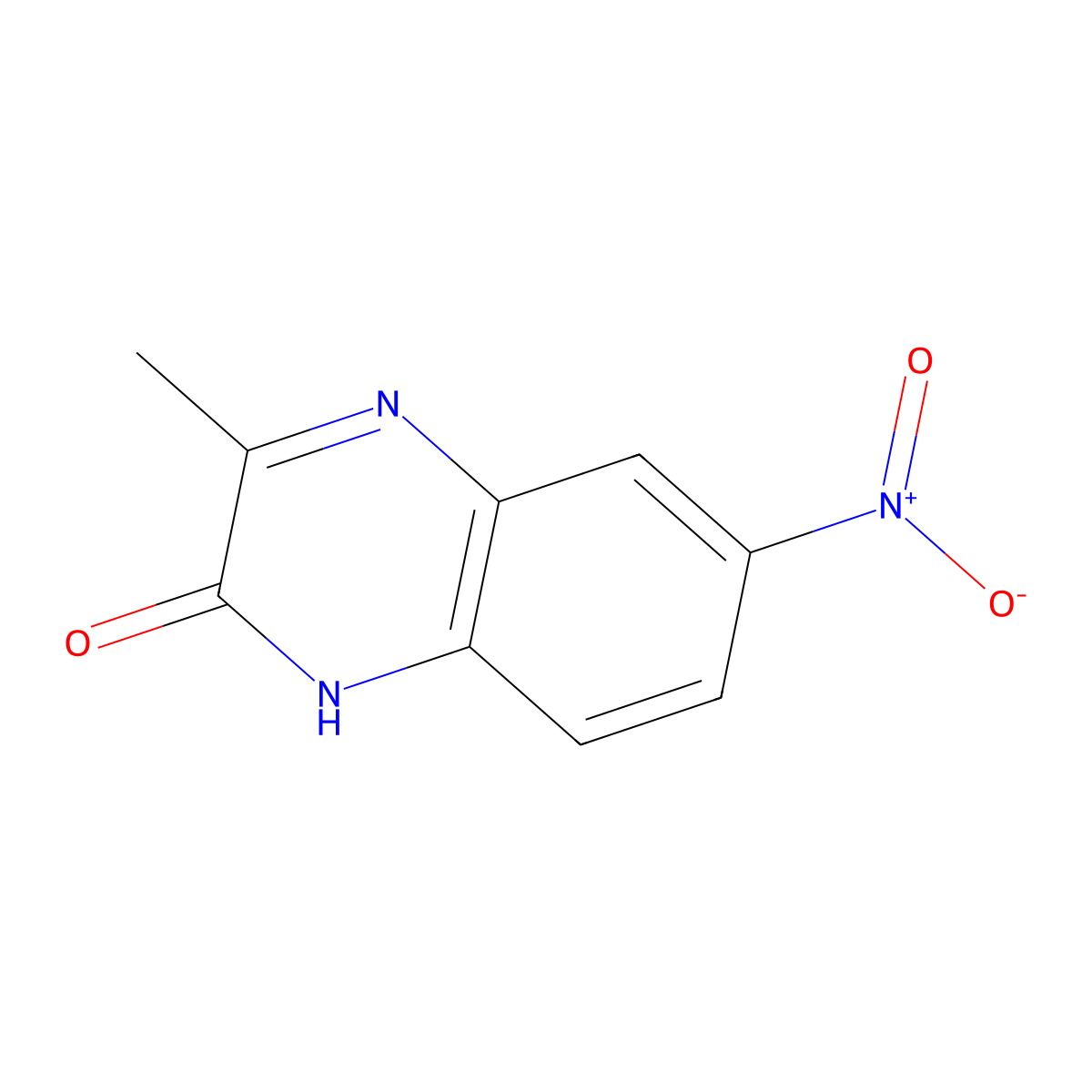 3-Methyl-6-nitroquinoxalin-2(1H)-one molecular structure, CAS 19801-10-6
