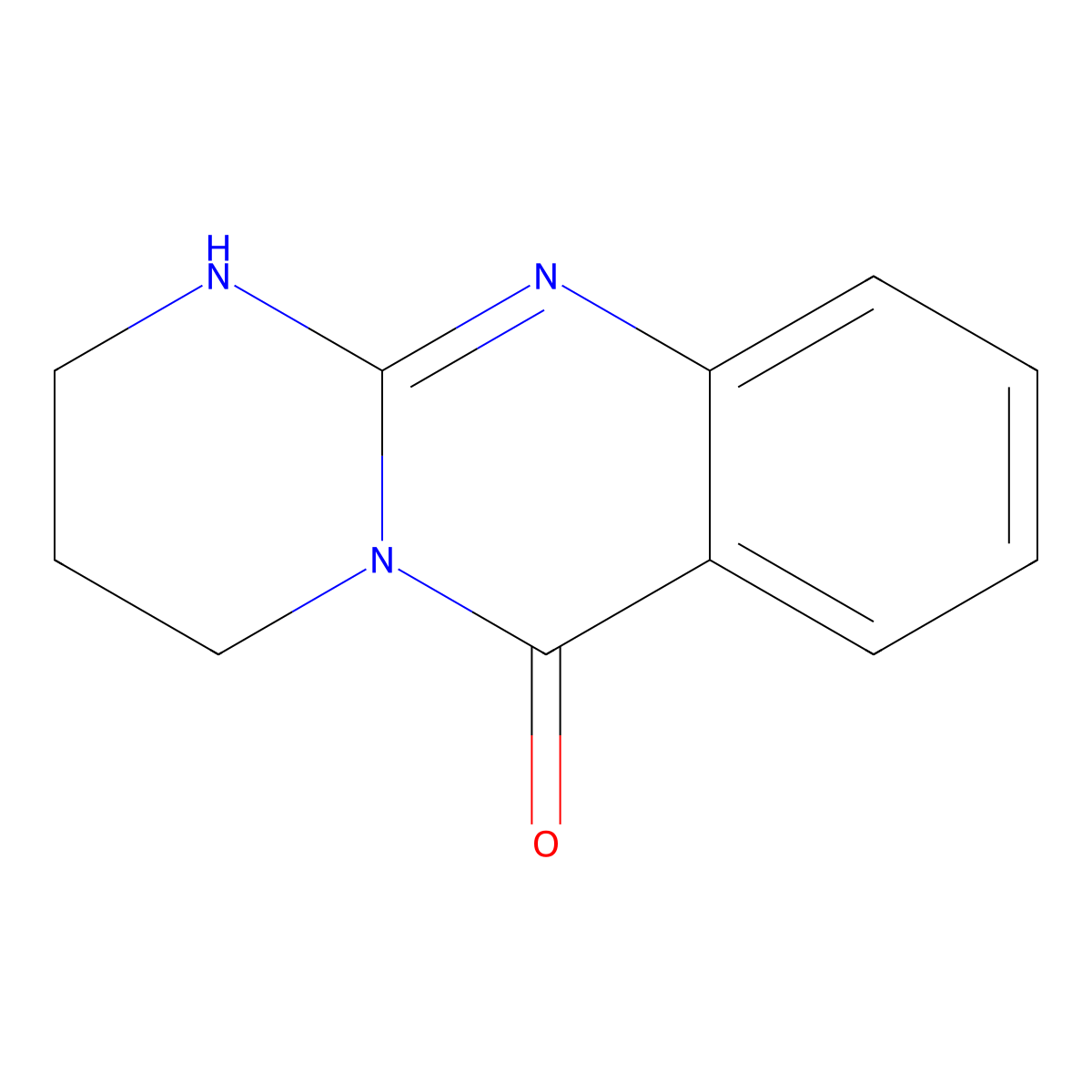 6H-Pyrimido(2,1-b)quinazolin-6-one, 1,2,3,4-tetrahydro- molecular structure, CAS 19801-37-7