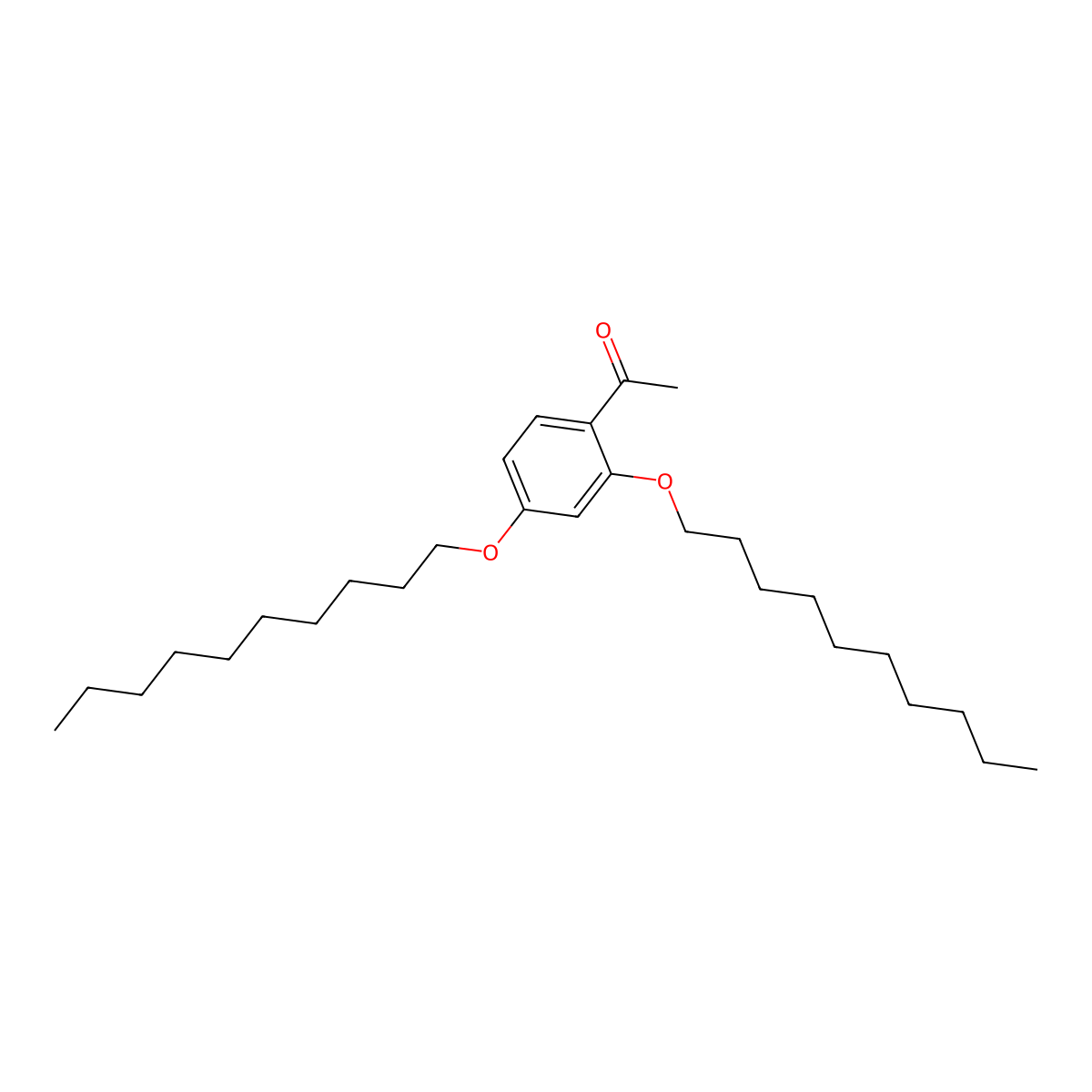 1-(2,4-Bis(decyloxy)phenyl)ethanone molecular structure, CAS 198010-27-4