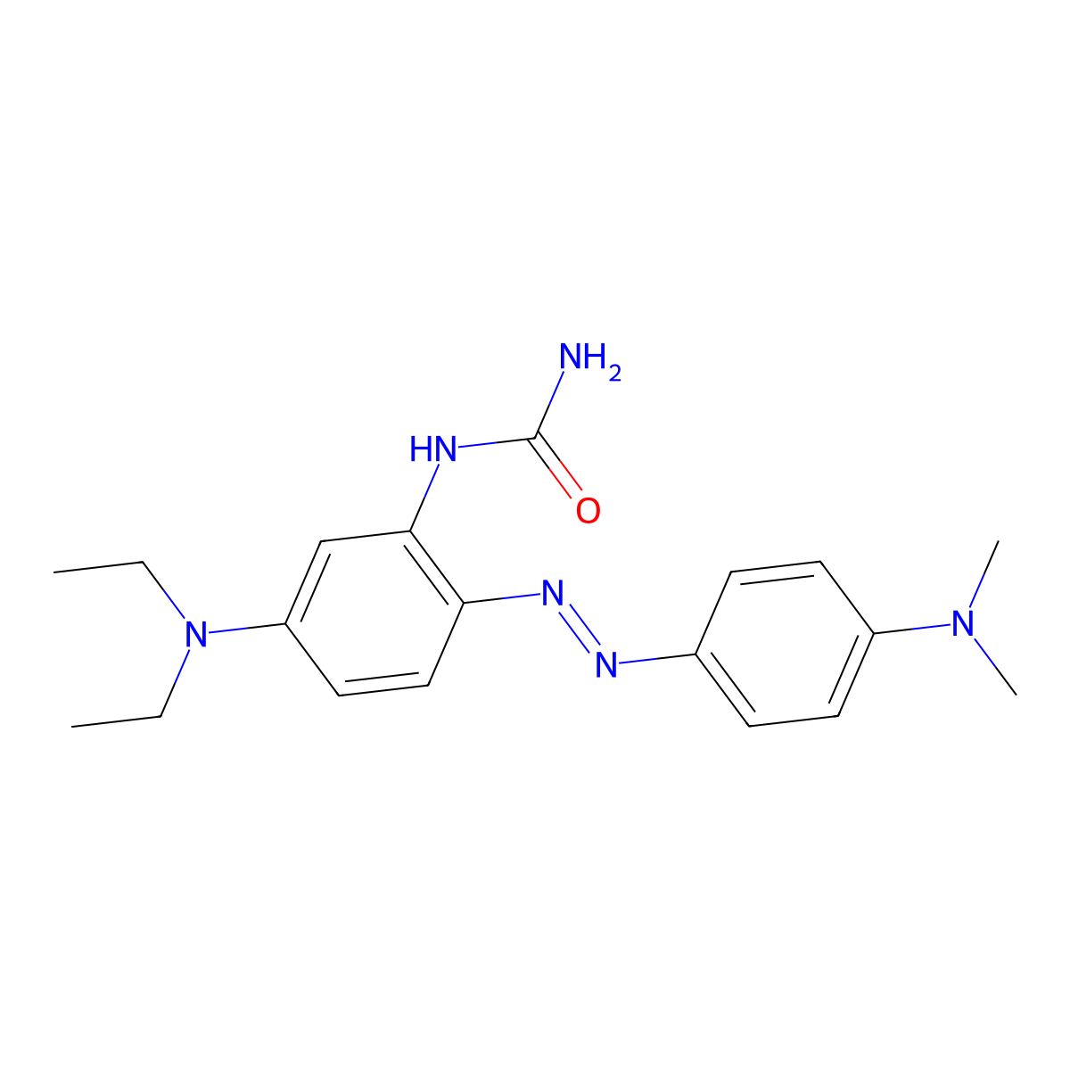 N-(5-(diethylamino)-2-{[4-(dimethylamino)phenyl]diazenyl}phenyl)urea molecular structure, CAS 198010-51-4