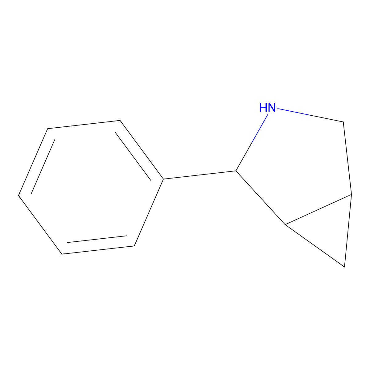 Rac-(1r,2s,5s)-2-phenyl-3-azabicyclo[3.1.0]hexane molecular structure, CAS 198015-96-2