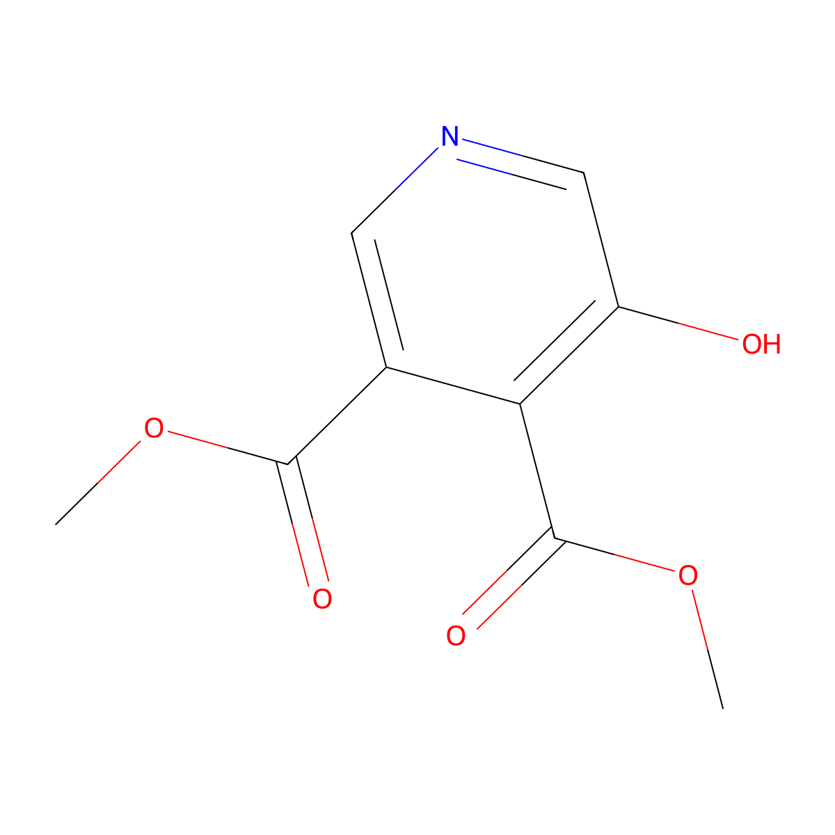 Dimethyl 5-hydroxypyridine-3,4-dicarboxylate molecular structure, CAS 19804-07-0