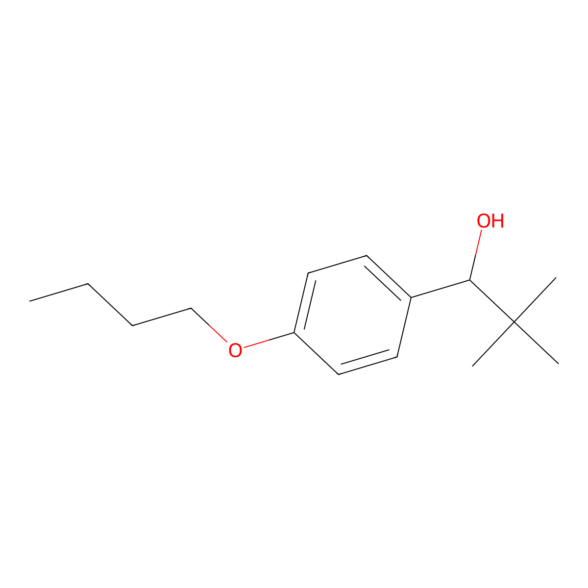 1-(4-Butoxyphenyl)-2,2-dimethylpropan-1-ol molecular structure, CAS 1980420-84-5