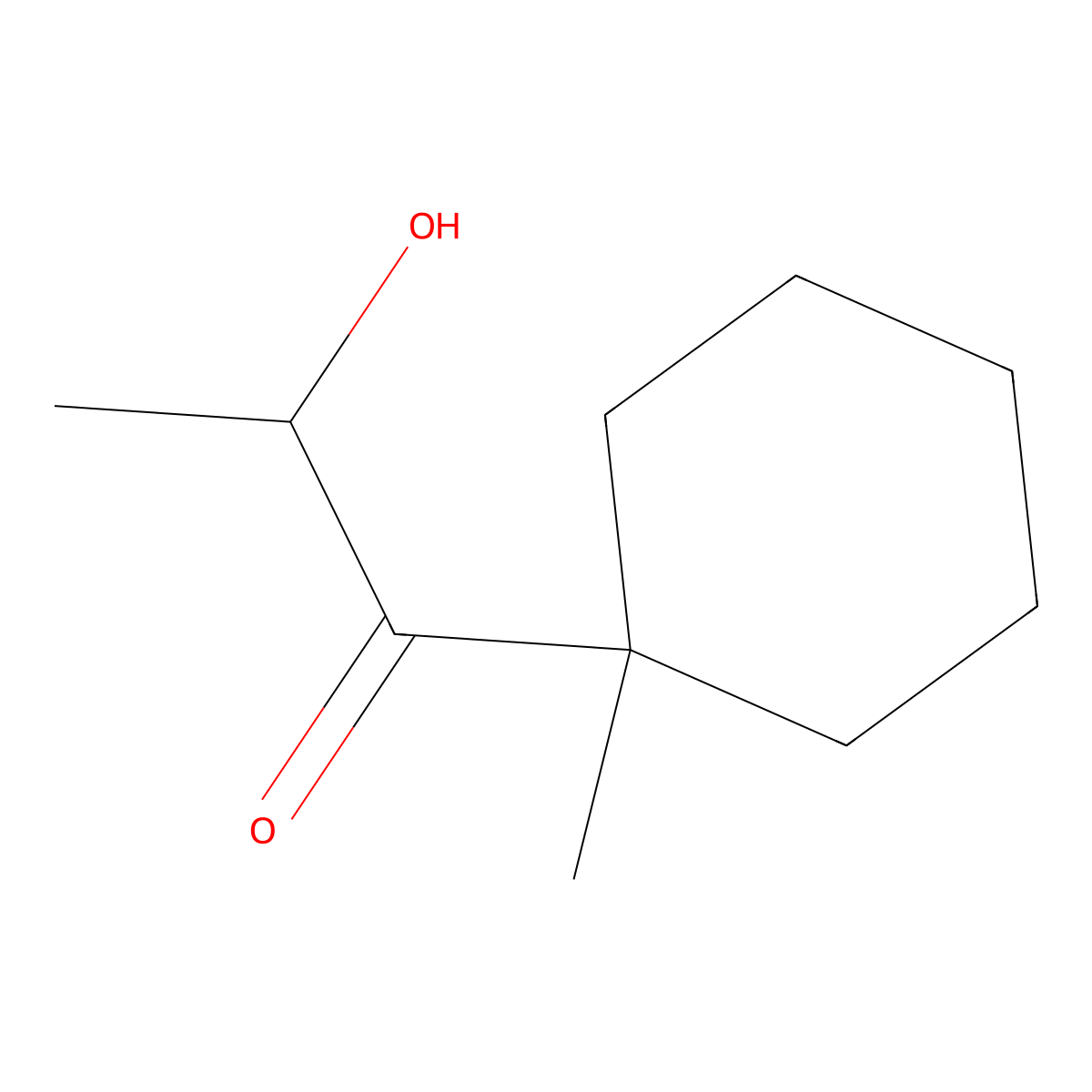 2-Hydroxy-1-(1-methylcyclohexyl)propan-1-one molecular structure, CAS 198057-55-5