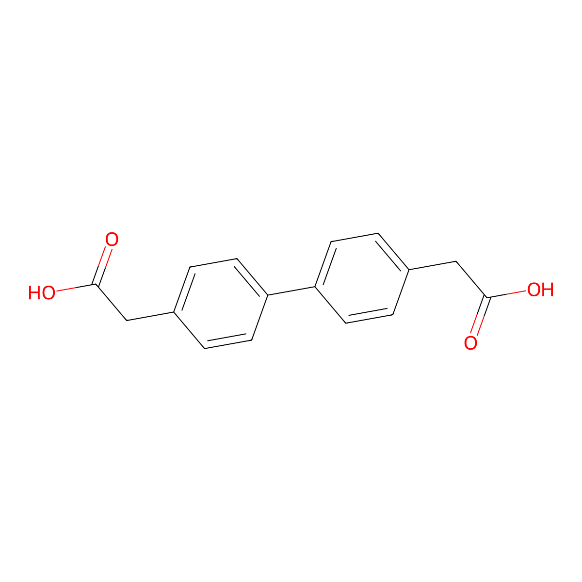 Biphenyl-4,4'-diacetic acid molecular structure, CAS 19806-14-5