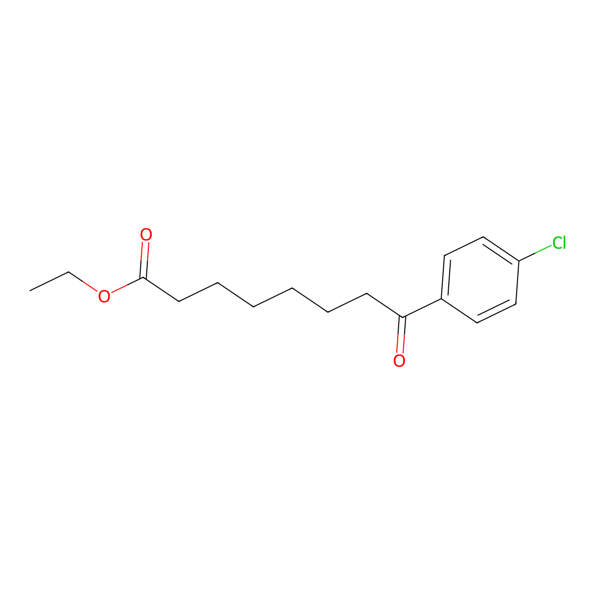 Ethyl 8-(4-chlorophenyl)-8-oxooctanoate molecular structure, CAS 198064-91-4