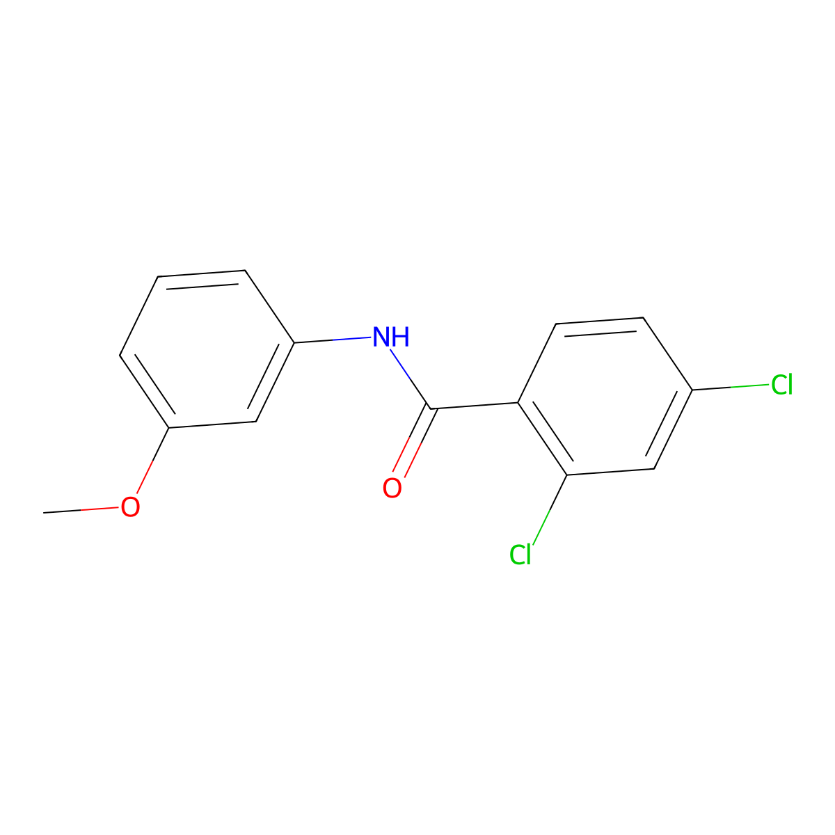 2,4-dichloro-N-(3-methoxyphenyl)benzamide molecular structure, CAS 198067-13-9