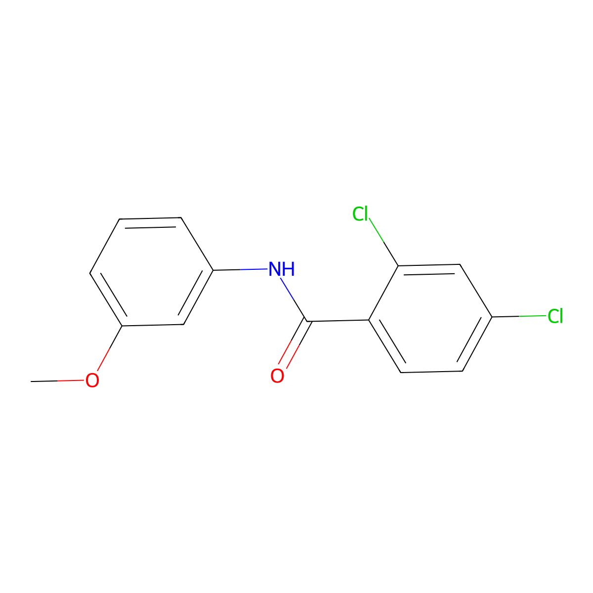 2,4-dichloro-N-(3-methoxyphenyl)benzamide molecular structure, CAS 198067-13-9