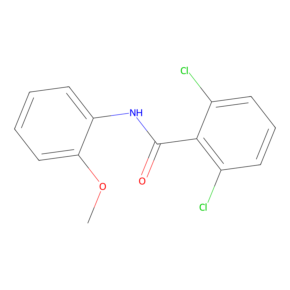 2,6-dichloro-N-(2-methoxyphenyl)benzamide molecular structure, CAS 198067-15-1