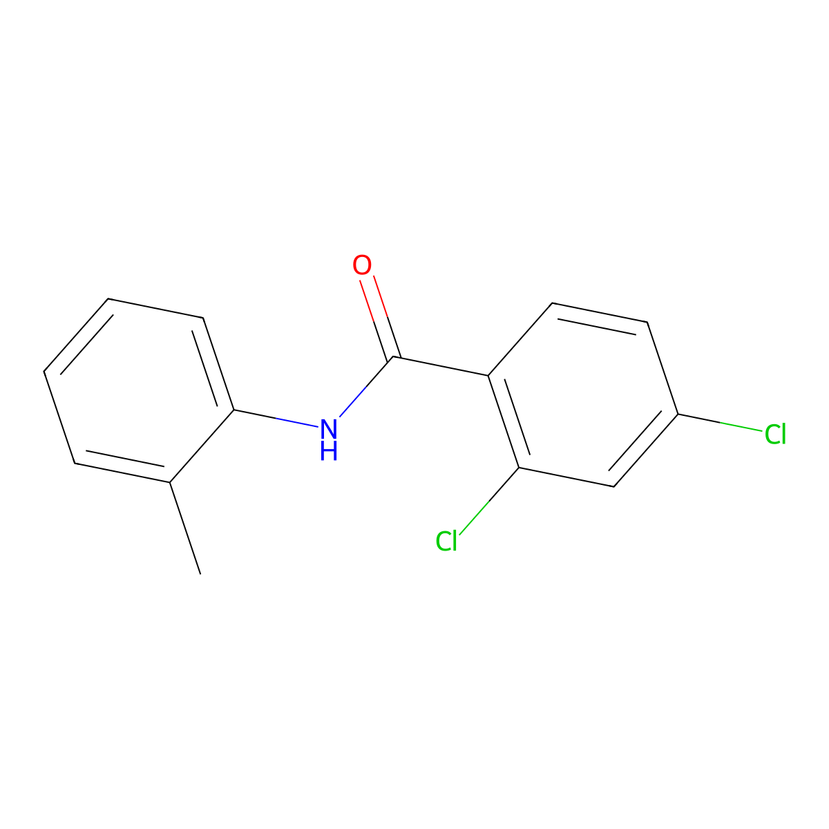 2,4-dichloro-N-(2-methylphenyl)benzamide molecular structure, CAS 198067-40-2