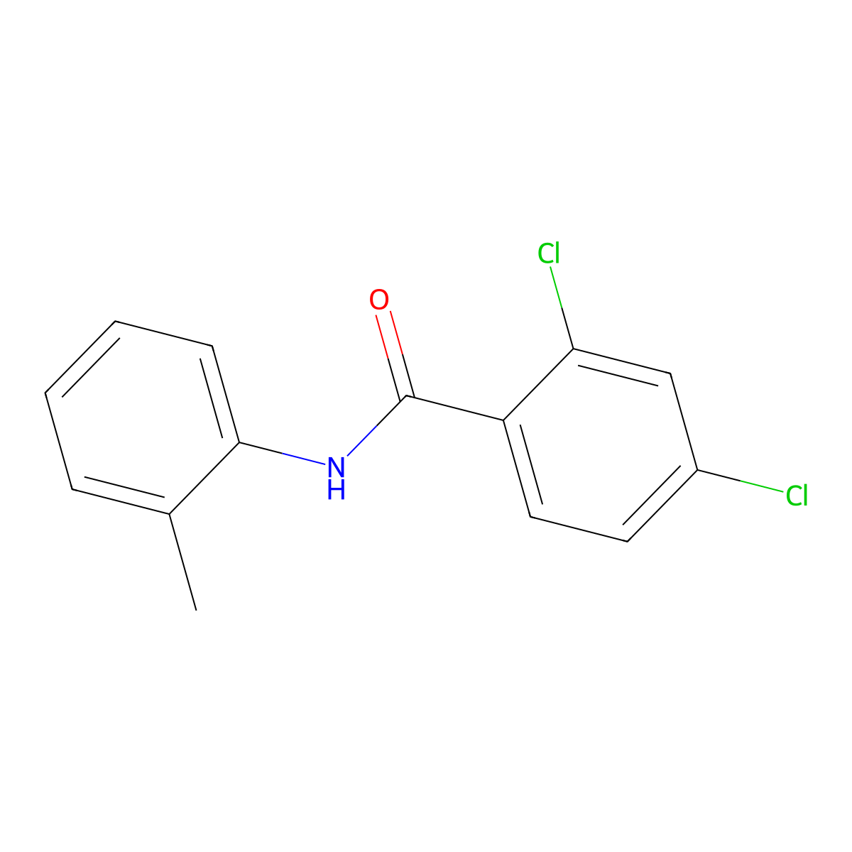 2,4-dichloro-N-(2-methylphenyl)benzamide molecular structure, CAS 198067-40-2