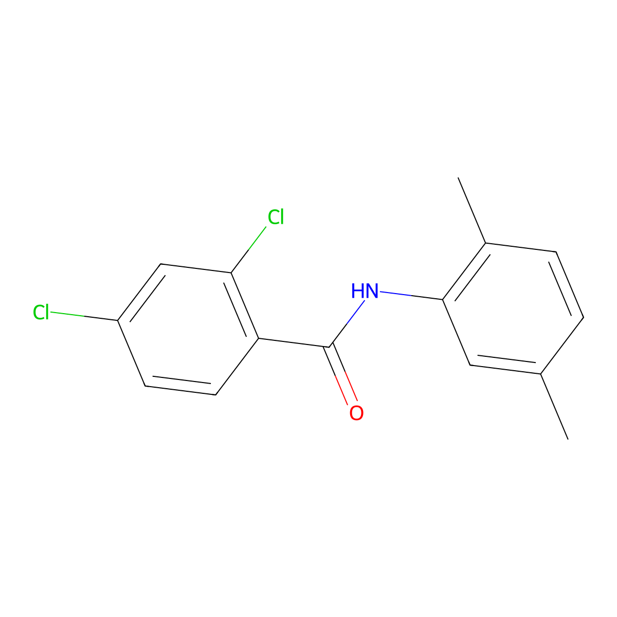 2,4-Dichloro-N-(2,5-dimethylphenyl)benzamide molecular structure, CAS 198067-52-6