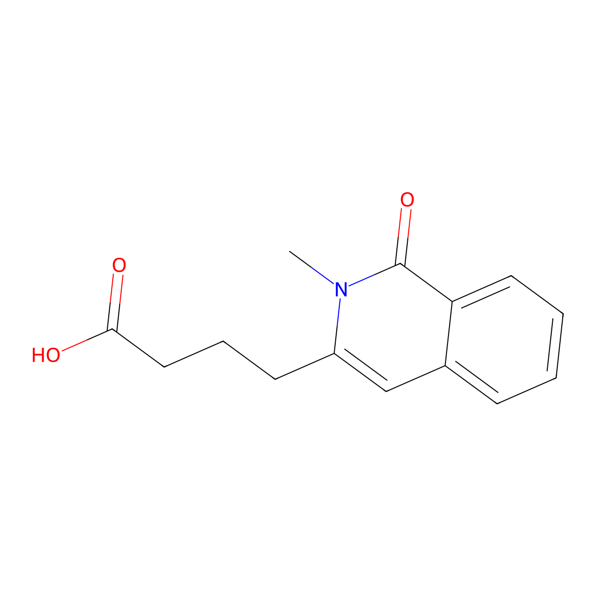 4-(2-Methyl-1-oxo-1,2-dihydroisoquinolin-3-yl)butanoic acid molecular structure, CAS 198069-08-8