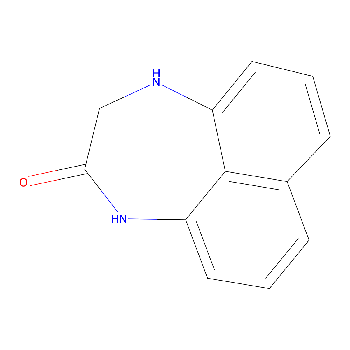 10,13-Diazatricyclo[7.4.1.0,5,14]tetradeca-1(14),2,4,6,8-pentaen-11-one molecular structure, CAS 198069-22-6