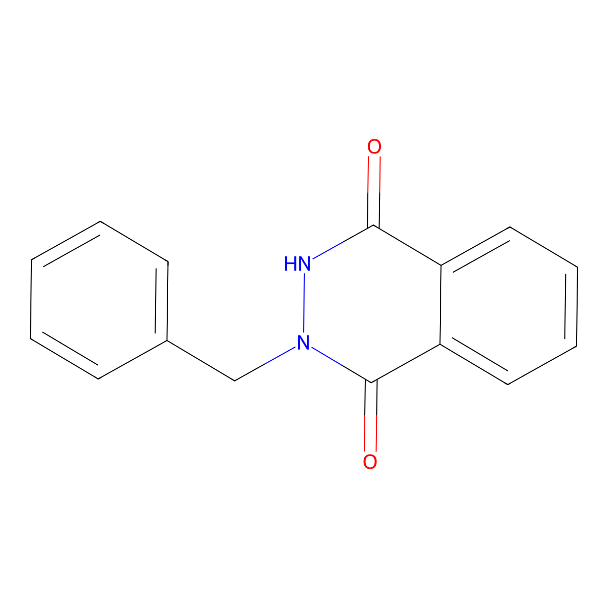 2-Benzyl-2,3-dihydrophthalazine-1,4-dione molecular structure, CAS 19807-86-4