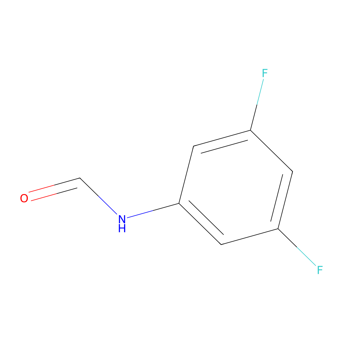 N-(3,5-difluorophenyl)formamide molecular structure, CAS 198077-69-9