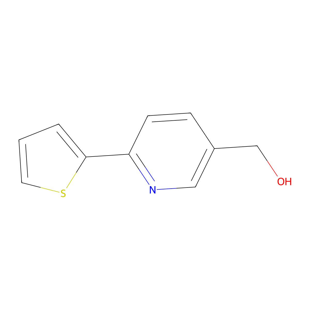 (6-Thien-2-ylpyrid-3-yl)methanol molecular structure, CAS 198078-57-8