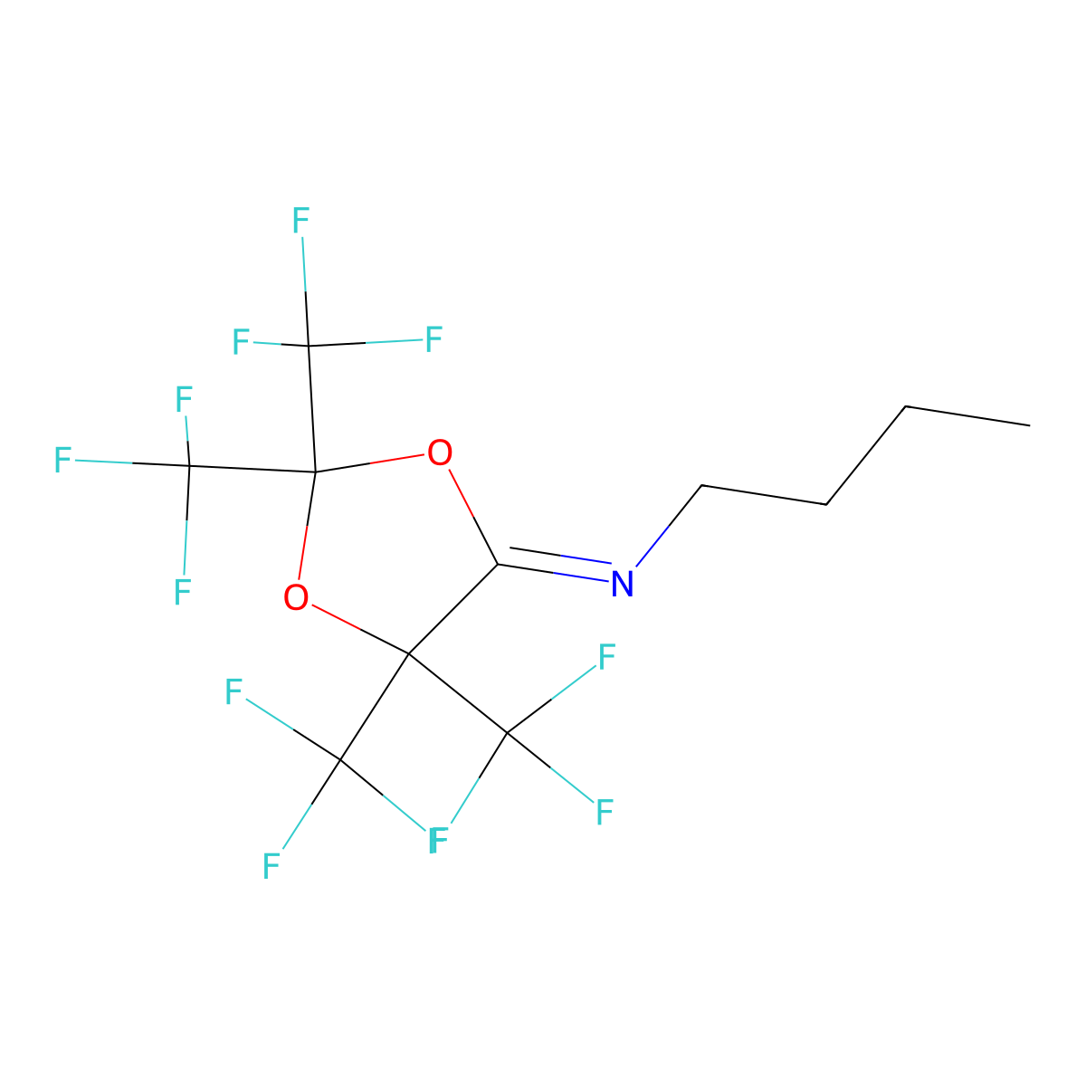 N-Butyl-2,2,5,5-tetrakis(trifluoromethyl)-1,3-dioxolan-4-imine molecular structure, CAS 1980781-19-8