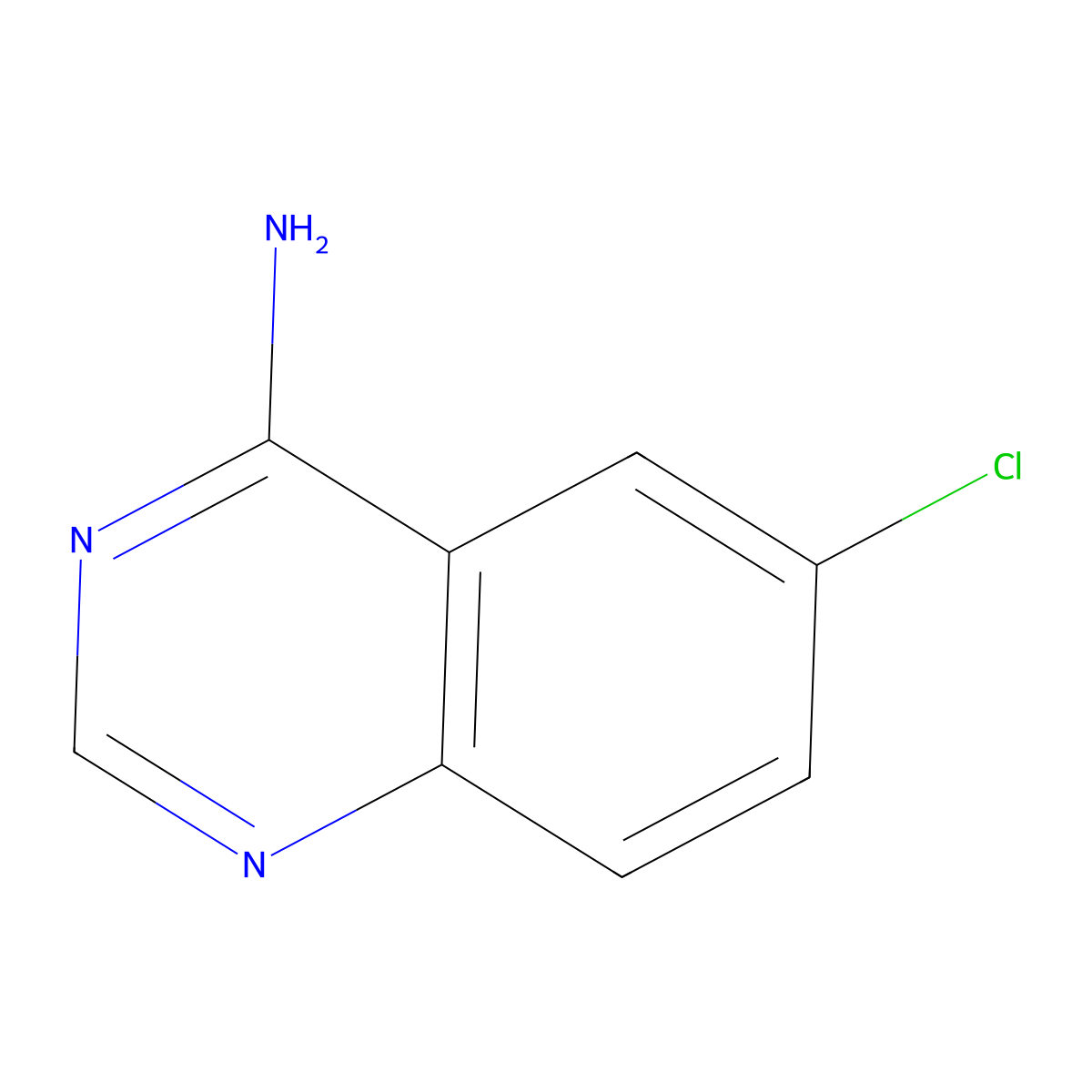 6-Chloroquinazolin-4-amine molecular structure, CAS 19808-35-6