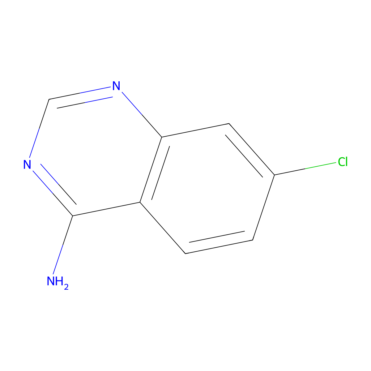 7-Chloroquinazolin-4-amine molecular structure, CAS 19808-36-7